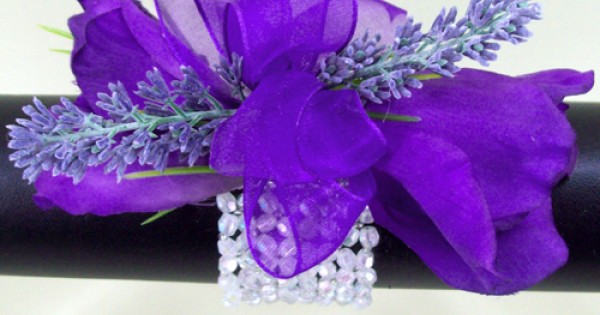 Purple corsage sale